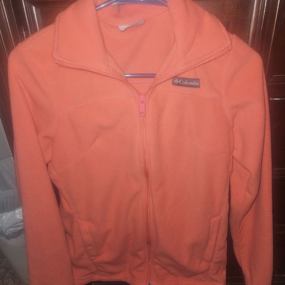 Columbia Vibrant Orange Zip-Up Fleece